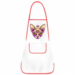 Фартук Котик сфинкс розовый - PrintSalon