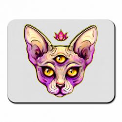 Коврик для мыши Котик сфинкс розовый - PrintSalon