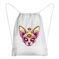 Рюкзак-мешок Котик сфинкс розовый - PrintSalon