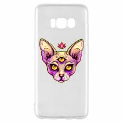Чехол для Samsung S8 Котик сфинкс розовый - PrintSalon