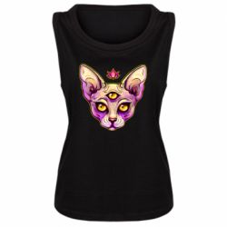 Женская майка Котик сфинкс розовый - PrintSalon