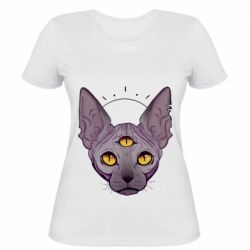 Женская футболка Котик сфинкс - PrintSalon