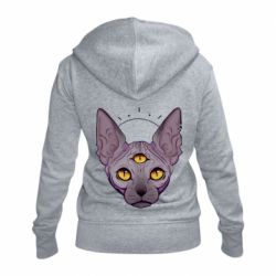 Женское худи на молнии Котик сфинкс - PrintSalon
