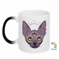 Чашка-хамелеон Котик сфинкс - PrintSalon