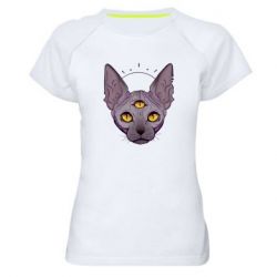 Женская футболка для спорта Котик сфинкс - PrintSalon