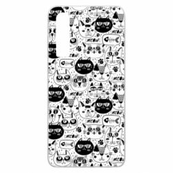 Чохол для Huawei P30 Коти патерн - PrintSalon