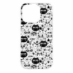 Чохол для iPhone 14 Pro Коти патерн - PrintSalon