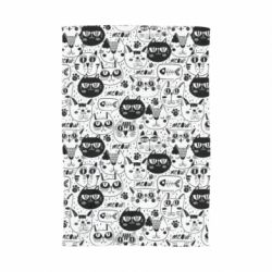 Рушник з принтом Коти патерн - PrintSalon