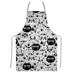 Фартух з 3D принтом Коти патерн - PrintSalon