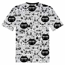 Чоловіча футболка 3D Коти патерн - PrintSalon