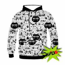 Дитяче 3D худі Коти патерн - PrintSalon