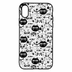 Чохол для iPhone X/Xs Коти патерн - PrintSalon