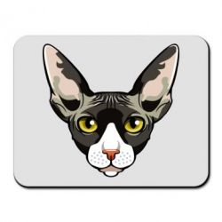 Килимок для миші Котя сфінкс жовті очі - PrintSalon