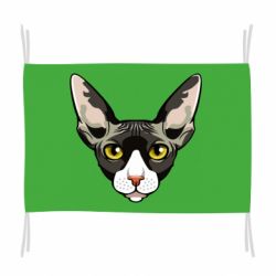 Флаг Котя сфинкс желтые глаза