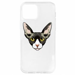 Чохол для iPhone 12 Котя сфінкс жовті очі - PrintSalon