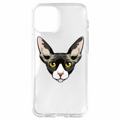 Чохол для iPhone 12 mini Котя сфінкс жовті очі - PrintSalon