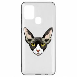 Чохол для Samsung A21s Котя сфінкс жовті очі - PrintSalon