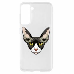 Чохол для Samsung S21 Котя сфінкс жовті очі - PrintSalon