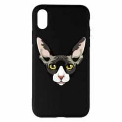 Чохол для iPhone X/Xs Котя сфінкс жовті очі - PrintSalon