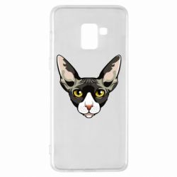Чохол для Samsung A8+ 2018 Котя сфінкс жовті очі - PrintSalon