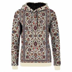 Жіноче 3D худі Килим з квітковим візерунком-PrintSalon Жіноче 3D худі Килим з квітковим візерунком