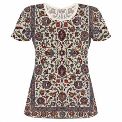 Женская футболка 3D Ковёр с цветочным узором - PrintSalon