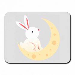 Коврик для мыши Cute rabbit on the moon - PrintSalon