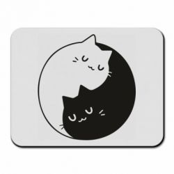 Коврик для мыши Cute yin yang cats - PrintSalon