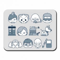Коврик для мыши Doctor who icons - PrintSalon