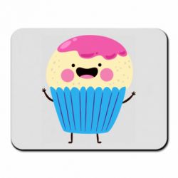 Коврик для мыши Funny cupcake with smile - PrintSalon