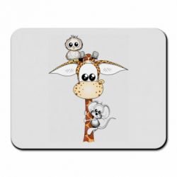 Коврик для мыши Giraffe Owl and Mouse - PrintSalon