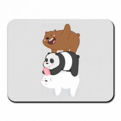Коврик для мыши Гризли Панда и Белый - PrintSalon