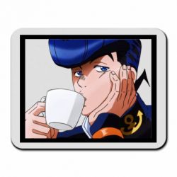 Коврик для мыши Higashikata Josuke drinking tea - PrintSalon