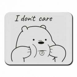 Коврик для мыши I don't care white - PrintSalon