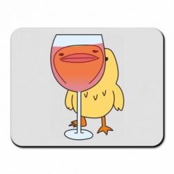 Коврик для мыши Качка і келих вина - PrintSalon