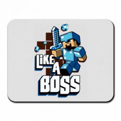 Коврик для мыши Minecraft Like a Boss - PrintSalon