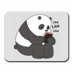 Коврик для мыши Панда лайк - PrintSalon