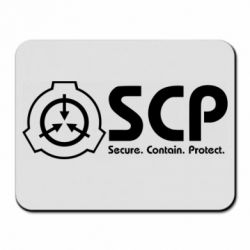 Килимок для миші SCP logo text - PrintSalon
