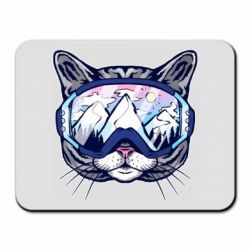 Коврик для мыши Snowboard Cat - PrintSalon