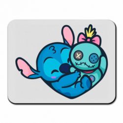 Коврик для мыши Стич с куклой - PrintSalon