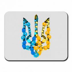 Килимок для миші Тризуб квіти Україна - PrintSalon