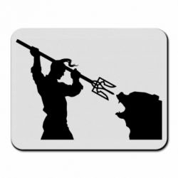 Коврик для мыши Тризубом по морде - PrintSalon