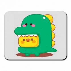Коврик для мыши Уточка в костюме динозавра - PrintSalon