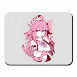 Коврик для мыши Yae Miko portrait - PrintSalon