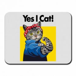 Коврик для мыши Yes I Cat - PrintSalon