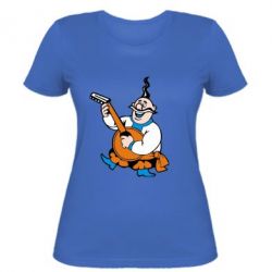 Женская футболка Козак с бандурой - PrintSalon