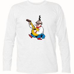 Футболка с длинным рукавом Козак с бандурой - PrintSalon