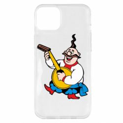 Чехол для iPhone 14 Plus Козак с бандурой - PrintSalon