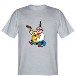 Мужская футболка Stedman Козак с бандурой - PrintSalon