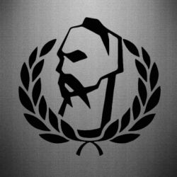 Наклейка Козак у вінку - PrintSalon